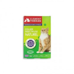 CLEMENT THEKAN Collier insectifuge naturel pour chat. 34 cm