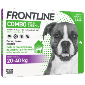 Frontline Combo pour chien de 20 à 40kg 3 pipettes (L)