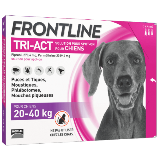 Mérial Frontline Tri-Act Chiens 2-5 Kg 3 Pipettes