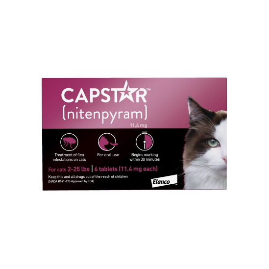 Capstar (11.4 mg) comprimés anti-puces Chats 1 à 11 Kg