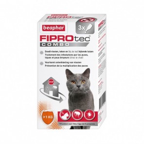 FIPROTEC COMBO 50 mg/60 mg Solution pour spot-on chat et furet 3Pipettes/0,5ml