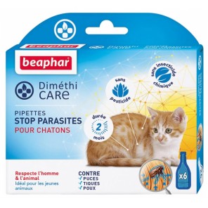 BEAPHAR DIMÉTHICARE STOP PARASITES CHATONS 6 PIPETTES