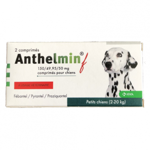 Anthelmin Chien 2 à 20 Kg 2 Comprimés