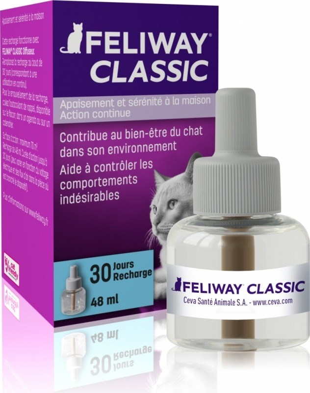 Animalerie pour chat : Feliway Classic - Recharge 1 mois - (48ml)
