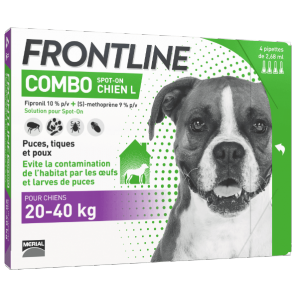 Frontline Combo pour chien de 20 à 40kg 6 pipettes (L)
