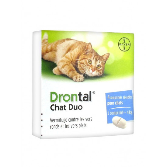 Drontal Chat Duo Vermifuge 4 comprimés