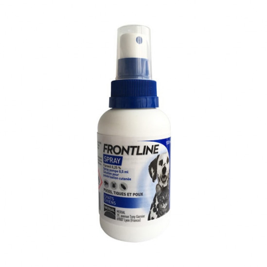 Frontline Spray™ - Anti-tiques, puces et poux pour chats et chiens - Merial  / Direct-Vet