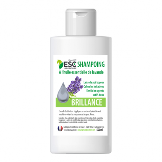 Esc laboratoire shampoing brillance soin nettoyant crins 500ml