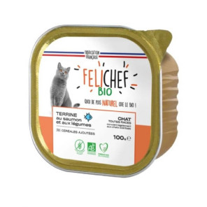 FELICHEF - Terrine pour chat saumon sans céréales