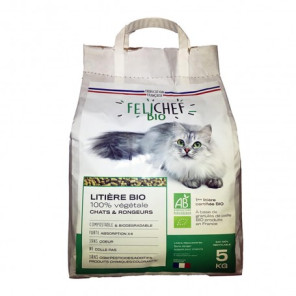 FELICHEF - Litière végétale BIO chat & rongeurs 5 kg