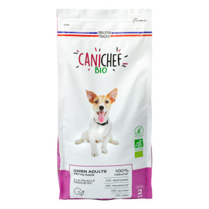 CANICHEF - Croquettes pour chien sans céréales BIO - Chien Petite Race 2 kg