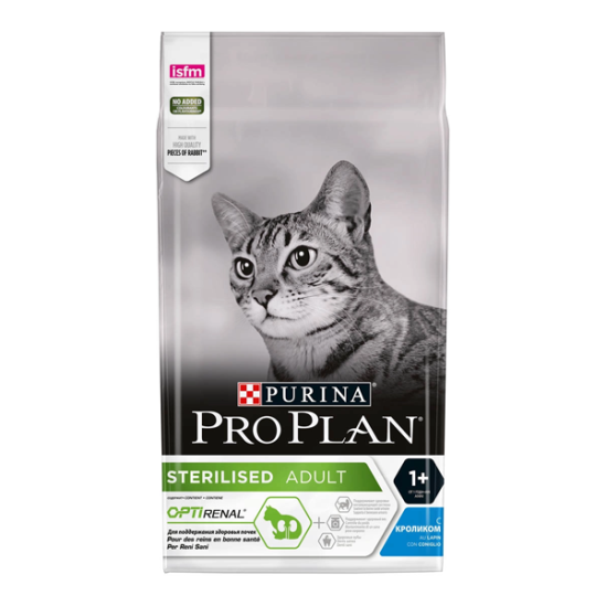Purina pro plan chat adult croquettes sterilised optirenal lapin 10kg