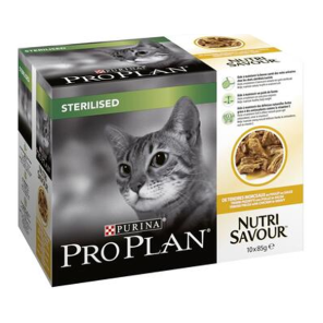 Purina proplan chat sterilised nutrisavour sauce poulet 10x85g