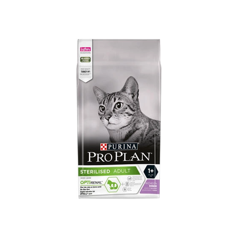 Purina pro plan croquettes chat sterilised adult optirenal dinde 1.5kg
