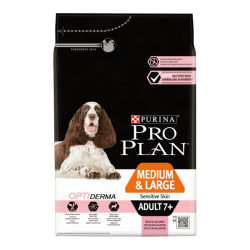 Purina pro plan chien medium & large adult 7+ optiderma saumon 14kg