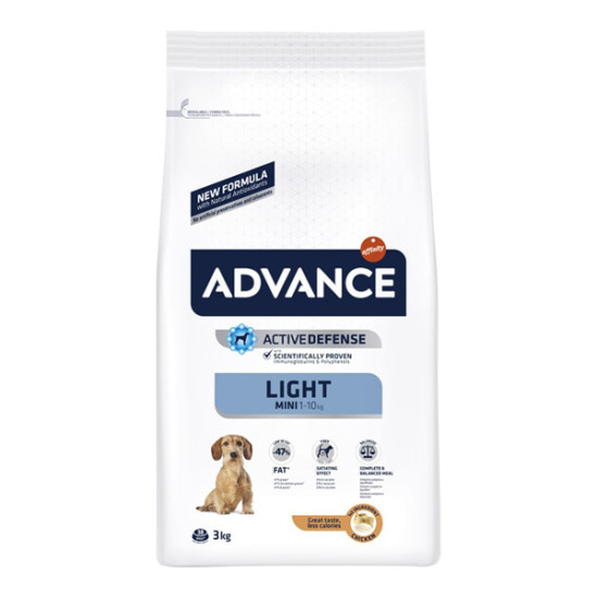 Advance Light mini chien de 8 mois à 8 ans 3kg