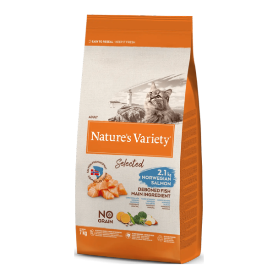 Nature´s Variety Selected saumon croquettes pour chat 7kg