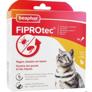 FIPROTEC 50 mg Solution pour spot-on chat plus de1kg