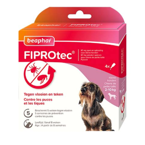 Beaphar Fiprotec 67 mg Solution Spot-on Petits Chiens (2-10kg) 4 pipette