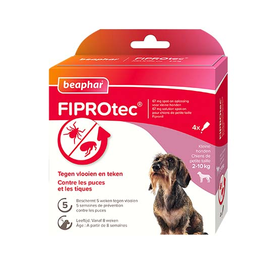Beaphar Fiprotec 67 mg Solution Spot-on Petits Chiens (2-10kg) 4 pipette
