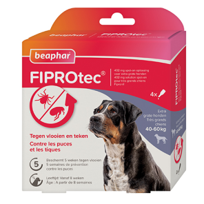 Beaphar Fiprotec 402 mg Solution Spot-on Très Grands Chiens (40-60kg) 4 pipettes