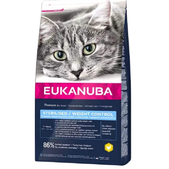 EUKANUBA STERILISED/WEIGHT CONTROL Chat Adulte 10kg