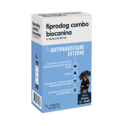 FIPRODOG COMBO PETIT CHIEN – Boîte de 3 Pipettes