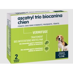 Biocanina Ascatryl Trio Chien – Boîte de 2 comprimés