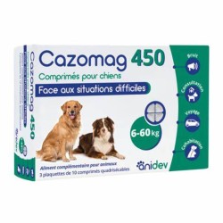 Cazomag 450 mg – 30 Gélules apaisantes pour chiens