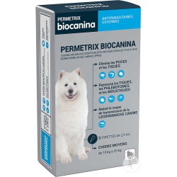 Permetrix Chien Moyen x3 pipettes – Biocanina
