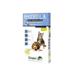RHODEO L.A. Pipettes Anti-Parasitaires Chiot & Chaton – Greenvet – Boîte de 4 pipettes de 0,375 ml