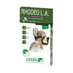 RHODEO Longue Action Pipettes NAC – Antiparasitaire Naturel à Action Répulsive – Boîte de 4 x 0,375 ml