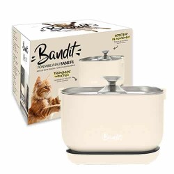 Fontaine à eau sans fil crème BANDIT