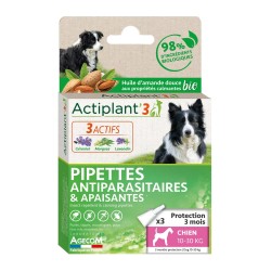 Actiplant'3 – Pipettes antiparasitaires chien moyen 10-30 kg – 3 x 2 ml