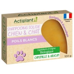 ACTIPLANT' – Shampoing Solide Poils Blancs – Chien et Chat – 100 g