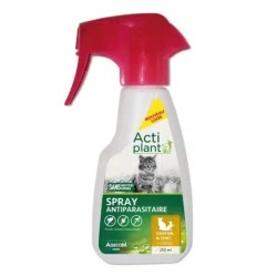 Spray Antiparasitaire Actiplant' 250 ml pour Chats et Chatons