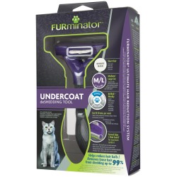 FURminator Brosse Chats Poils Courts – Taille Moyenne/Grande
