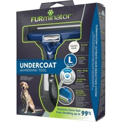FURminator Brosse Poils Longs – Grands Chiens (22-40 kg) – Lame 10 cm