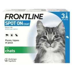 Frontline Spot-On pour chat – Boîte de 3 pipettes