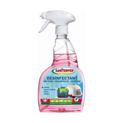 Saniterpen Désinfectant Pulvérisateur 750 ml – Nettoyant 3-en-1 pour l’environnement des animaux