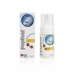 Peptivet Foam Mousse 100 ml – Mousse assainissante et apaisante sans rinçage pour chiens, chats et chevaux