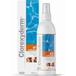 Clorexyderm 4% Solution Spray 200 ml – Antiseptique pour chiens et chats
