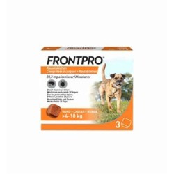 Frontpro M Chiens 4 À 10 Kg 3 Cps - Une Protection Efficace Contre les Puces et les Tiques