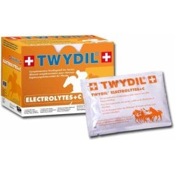 Twydil Electrolytes+C : Réhydratez et Revitalisez Votre Cheval après l'Effort - 10 sachets de 50g