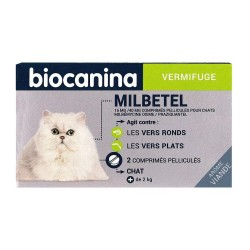 Milbetel Chat – Vermifuge efficace contre les vers plats et ronds - Biocanina
