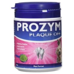 Prozym Plaque Off - Poudre aux algues anti-tartre pour l'hygiène bucco-dentaire du chien et du chat.