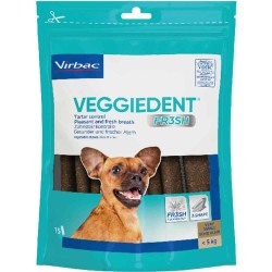 Lamelles à mâcher pour chiens VEGGIEDENT Fresh : Une Solution Fraîcheur pour une Haleine Saine - Sachet de 15 lamelles