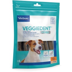 Lamelles à mâcher pour chiens VEGGIEDENT Fresh : Une Solution Fraîcheur pour une Haleine Saine - Sachet de 15 lamelles