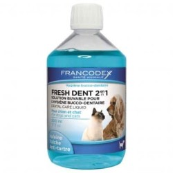 Fresh Dent 2 en 1 chien chat hygiène bucco-dentaire
