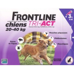 FRONTLINE TRI-ACT CHIEN 20-40 KG contre puces et tiques